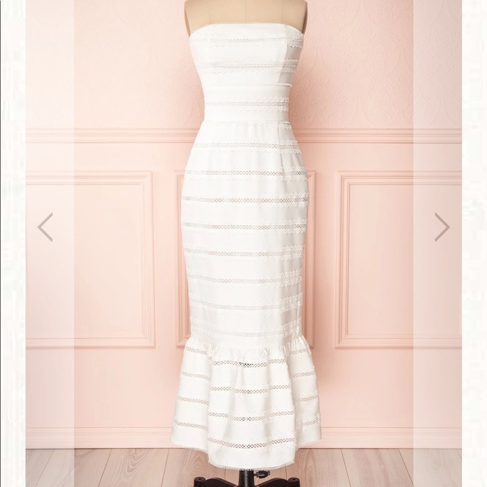 White Strapless Dress Boutique 1861